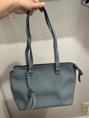 Bolsa de Ombro Azul Clara Mr.Cat