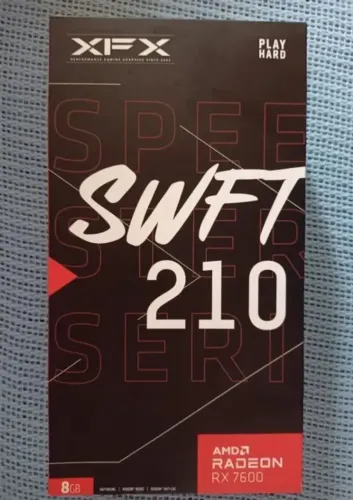 Placa de Vídeo XFX Radeon RX 7600 Speedster SWFT 210 8GB GDDR6 128-bit (Nova e Lacrada)