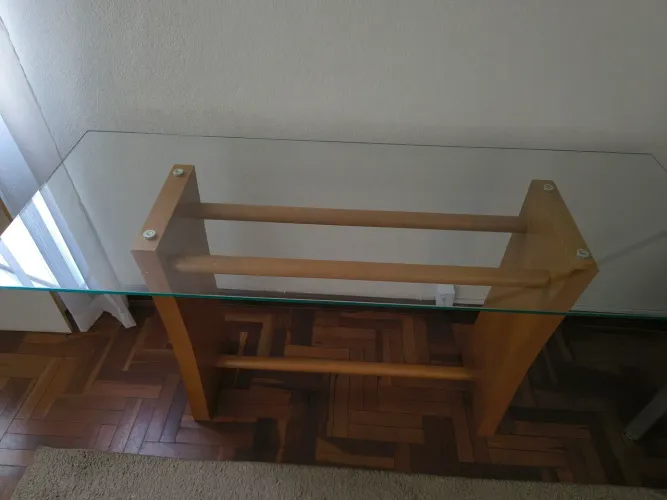 Mesa tampo de vidro