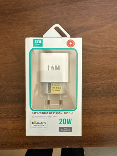 Carregador de viagem FAM 20W USB-c