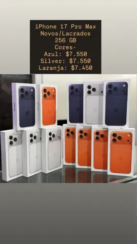 iPhone 17 Pro Max 256GB Novos/Lacrados