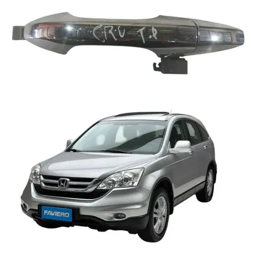 Maçaneta Externa Porta Traseira Direita Cr-v 2008 A 2011 Prateado Traseira