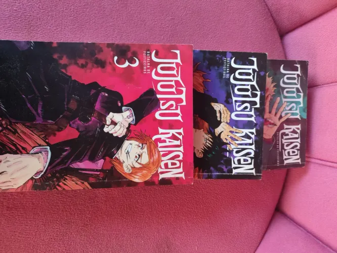 Kit 3 manga anime jujutsu vol. 1, 2 e 3 em boas condições