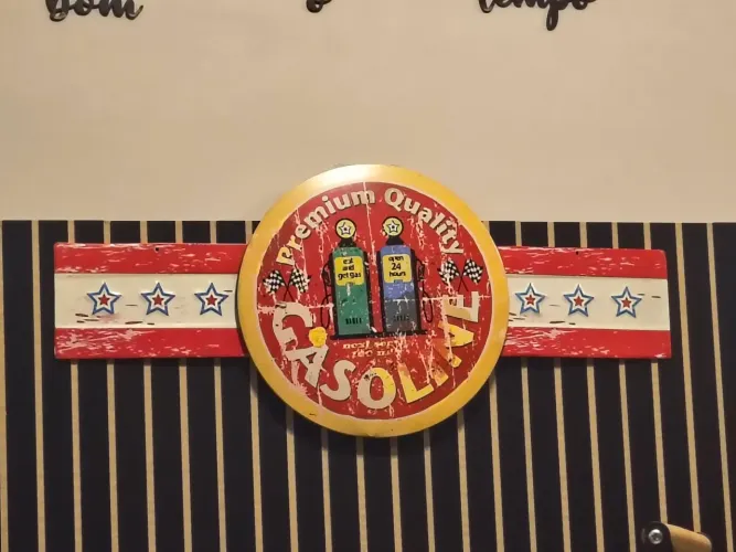 Placa retro Posto de Gasoline