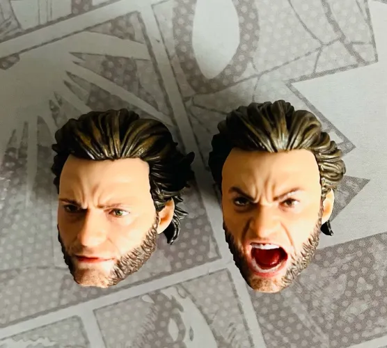 cabeças intercambiáveis do Wolverine (Logan)