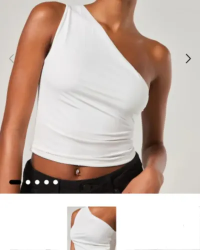 Blusa branca ombro único - YouCom