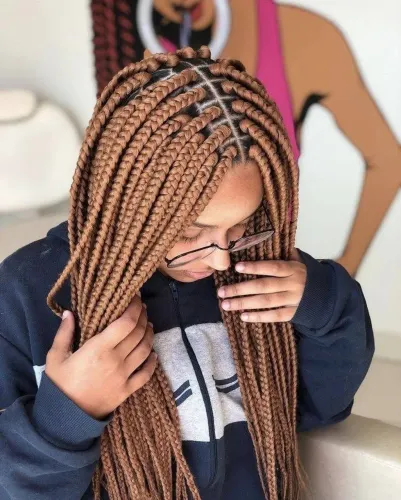 Trança box braids