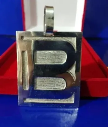 Pingente  Letra B Prata 950 Todas Letras 40 mm