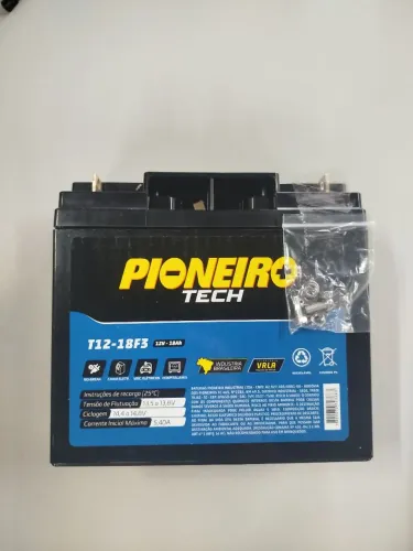 BATERIA SELADA VRLA 12V 18AH PIONEIRO TECH - NOBREAK / PORTÃO / CFTV