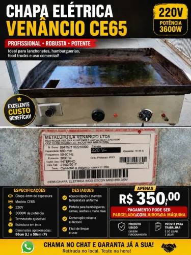 Chapa ELÉTRICA para hamburgueria