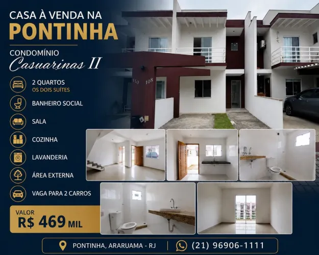 Vendo casa dúplex em condomínio no melhor lugar de araruama