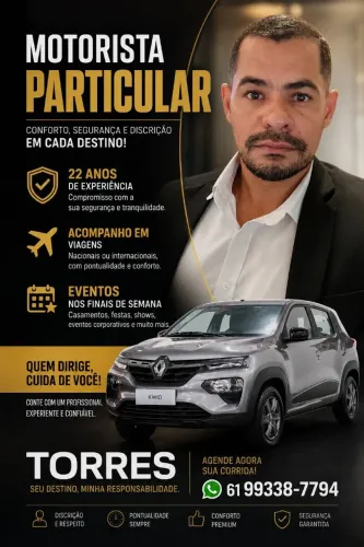 Motorista Particular Goiânia e Região 