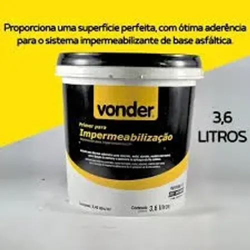 Impermeabilizante Primer 3,6L para manta adesivada Vonder