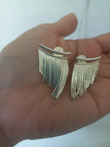 Vendo par de brinco de prata