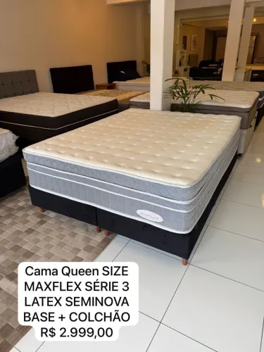 Cama Queen MAXFLEX LÁTEX SEMINOVA - entregamos!