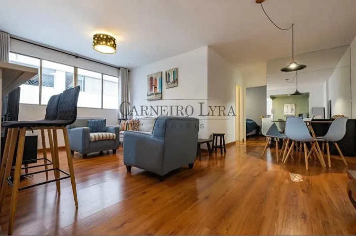 Excelente apartamento mobiliado para aluguel nos Jardins com 2 dormitórios, 1 vaga.