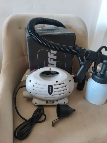 Pistola pintura portátil cinza