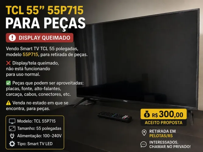 Para retirada de peças