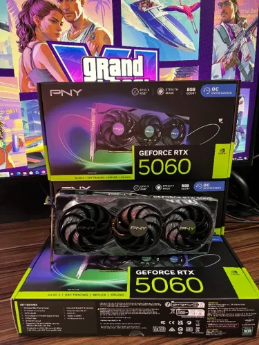 Placa de video RTX 5060 PNY Triple fan OC - Lacrada