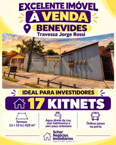 Casa em Benevides dividida em 17 kit nets