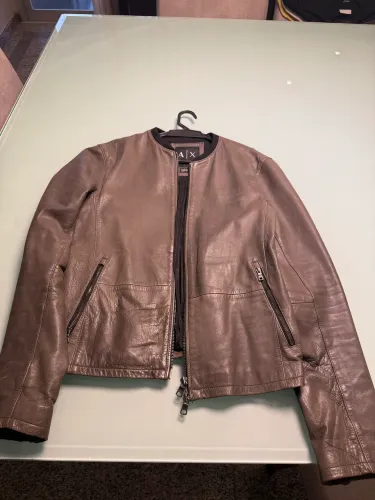 Jaqueta de couro armani exchange