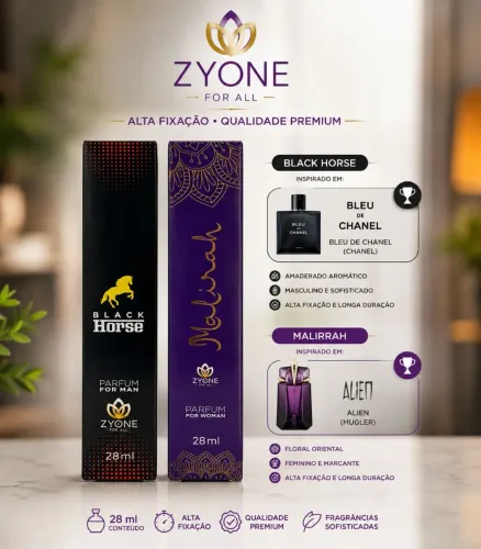 Perfume Zyone 28ml Alta Fixação | Masculino e Feminino