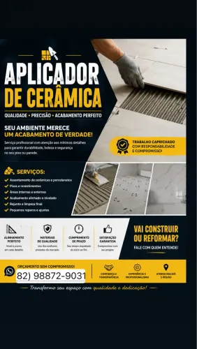 Pintura e Aplicação de Cerâmica e Porcelanato *
