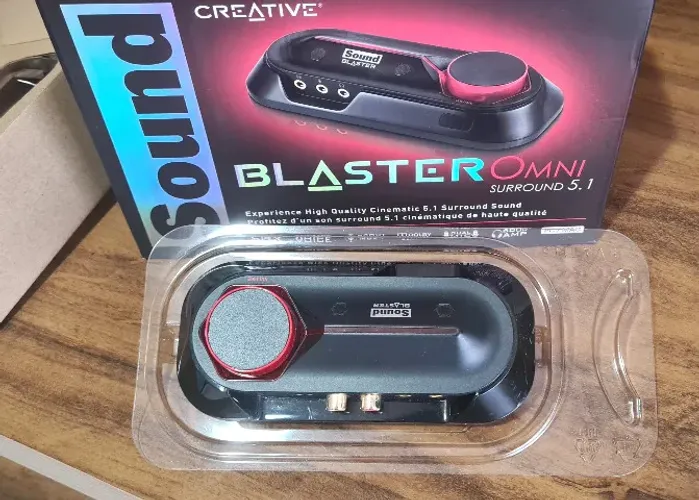 Placa Som USB Creative Sound Blaster Omni Surround 5.1 24-bit, 96 kHz, 100 dB SNR