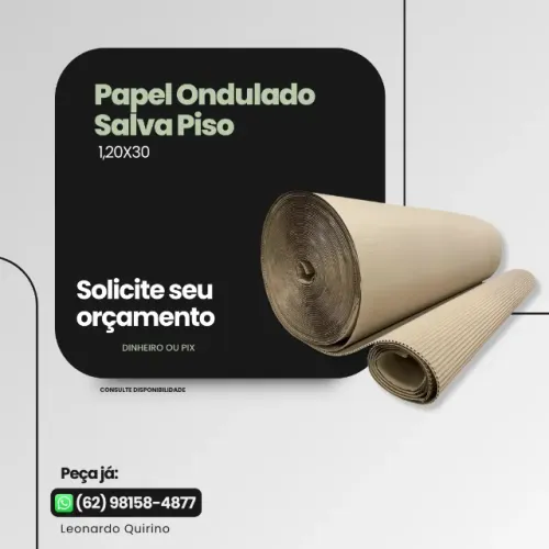 Papel Ondulado (Salva Piso) - Proteção Ideal para Obras e Reformas