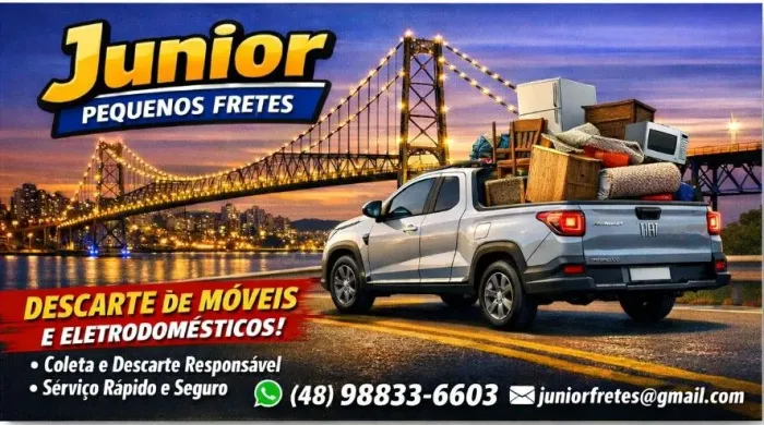 frete nas regiões de São José Biguaçu Palhoça e Florianópolis 