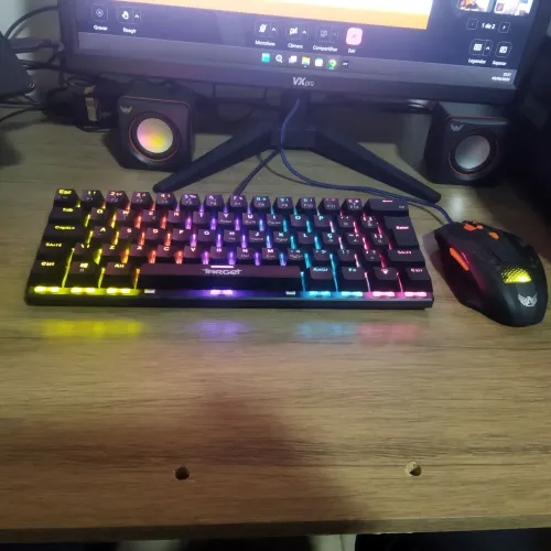 Teclado Mecânico e Mouse Gamer