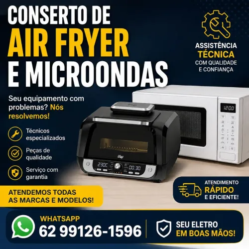 Técnico de manutenção em microondas- Air fryer- Máquina de lavar