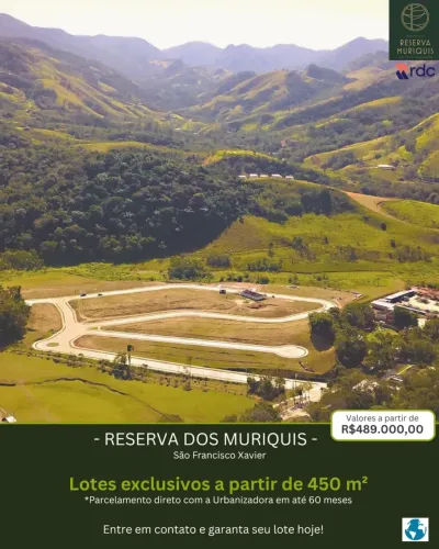 Terreno à venda, 605,93m² - Reserva dos Muriquis - São Francisco Xavier