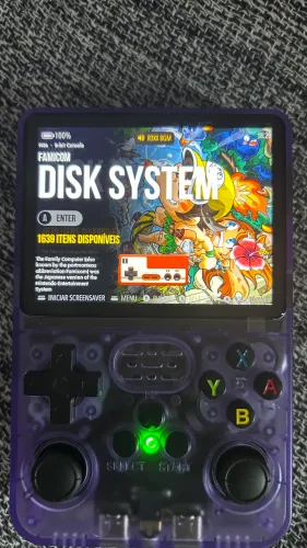 Mini console R36S com cartão 128gb