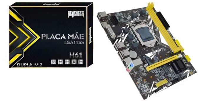 Placa Mãe H61 Pro Micro-atx Lga1155 Chipset Intel Ddr3 16gb