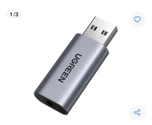Adaptador de áudio USB Ugreen
