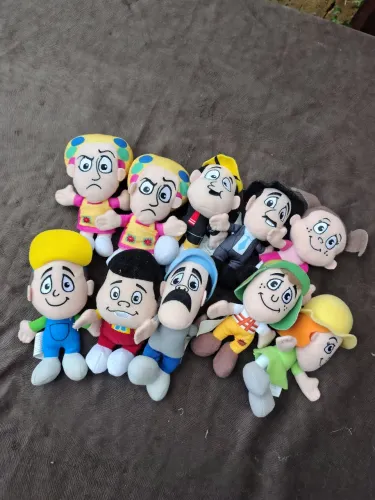 Coleção Chaves em Desenho Animado - Lote com 10 Pelúcias (Raro)