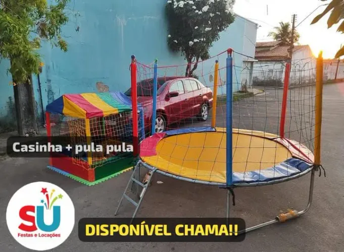 ALUGAMOS Pula Pula 2,44 Metros + Casinha ou Piscina de Bolinhas