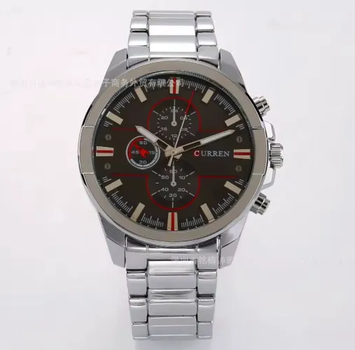 Relógio curren masculino original novo com colador de pulseira e brinde