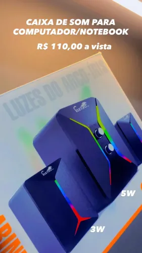 NOVO - Caixa de Som para Computador/Notebook