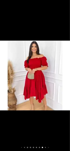 Vestido lastex manga bufante