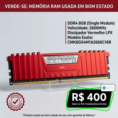 Memoria ddr4 8gb Revenger LPX