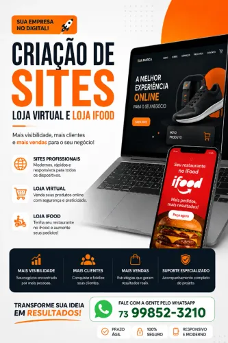Criamos seu site, loja virtual