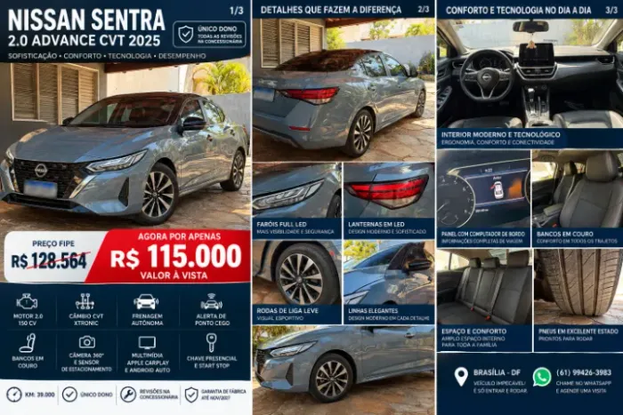 Nissan Sentra Advance 2.0 16V Aut. 2025