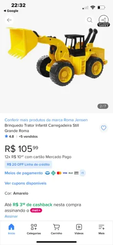 Trator infantil