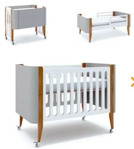 Preço imbatível! Kit berço evolutivo 3 em 1 com 2 colchões inclusos