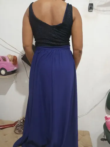 Vestido longo moda cristã 