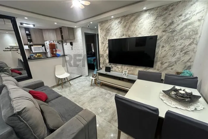 Apartamento à Venda no Condomínio Santa Cecília  Água Chata | 46 m² | Planejados | Pronto 