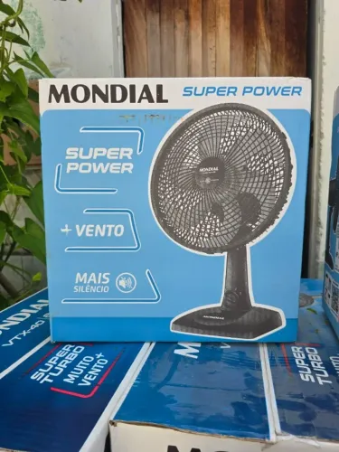 Lacrado! Ventilador MONDIAL Super Power 30cm, Preto 60W, 220V