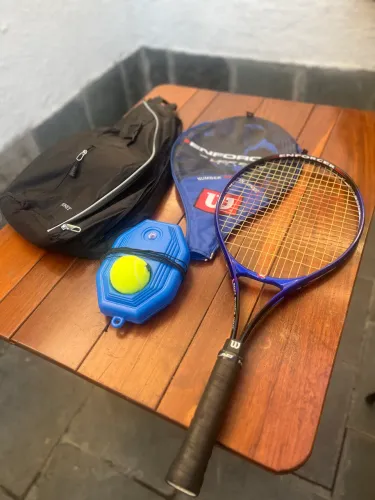 Kit Tênis Completo Wilson Enforcer + Mochila + Treinador de Rebote | Seminovo